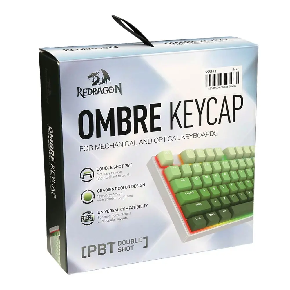 Klawisze Redragon A140 Ombre Green 104szt. Zielony