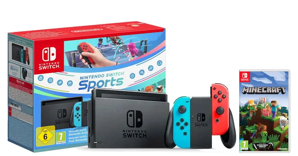Konsola Nintendo Switch Joy-Con v2 Czerwono-niebieski Sports Set + Minecraft + Nintendo Online 365dni