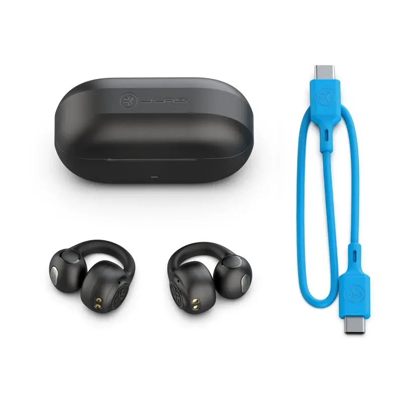 Słuchawki bezprzewodowe JLab Flex Open Air Clip Przewodnictwo powietrzne Bluetooth 5.4 Czarny