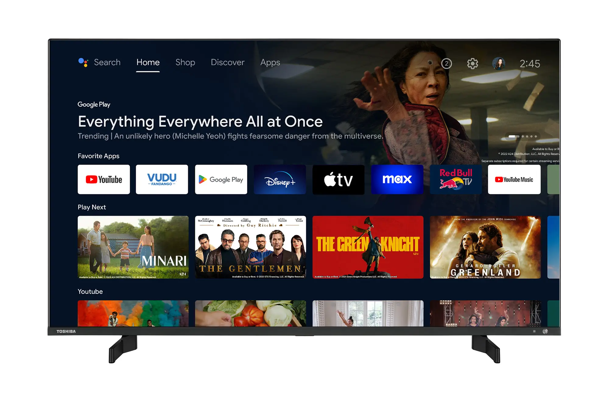 Telewizor Toshiba 43UA5D63DG  43" LED 4K Android TV Dolby Vision Dolby Atmos HDMI 2.1 DVB-T2