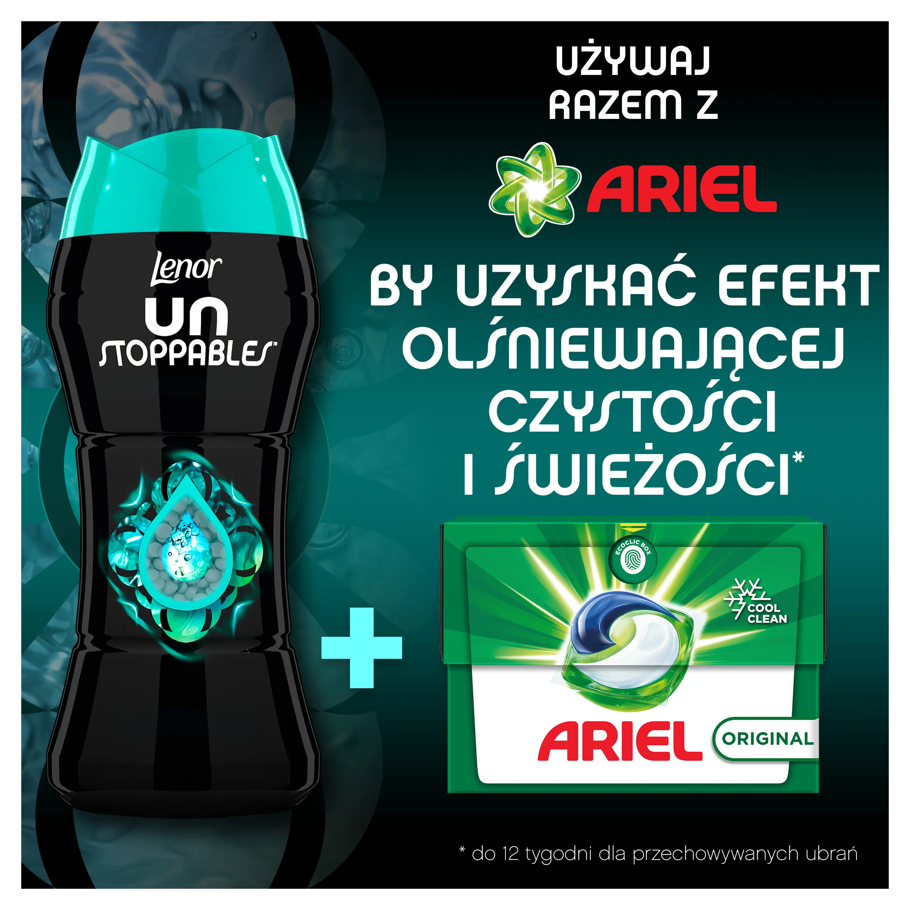 Zapach do pralki Lenor Perełki Unstoppables Fresh 210g