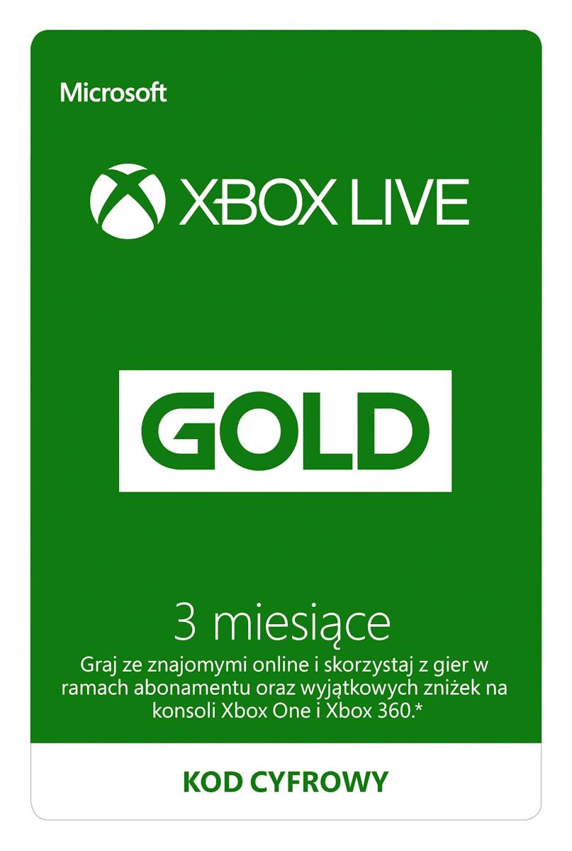 Subskrypcja Xbox Live Gold (3 m-ce) [kod aktywacyjny]
