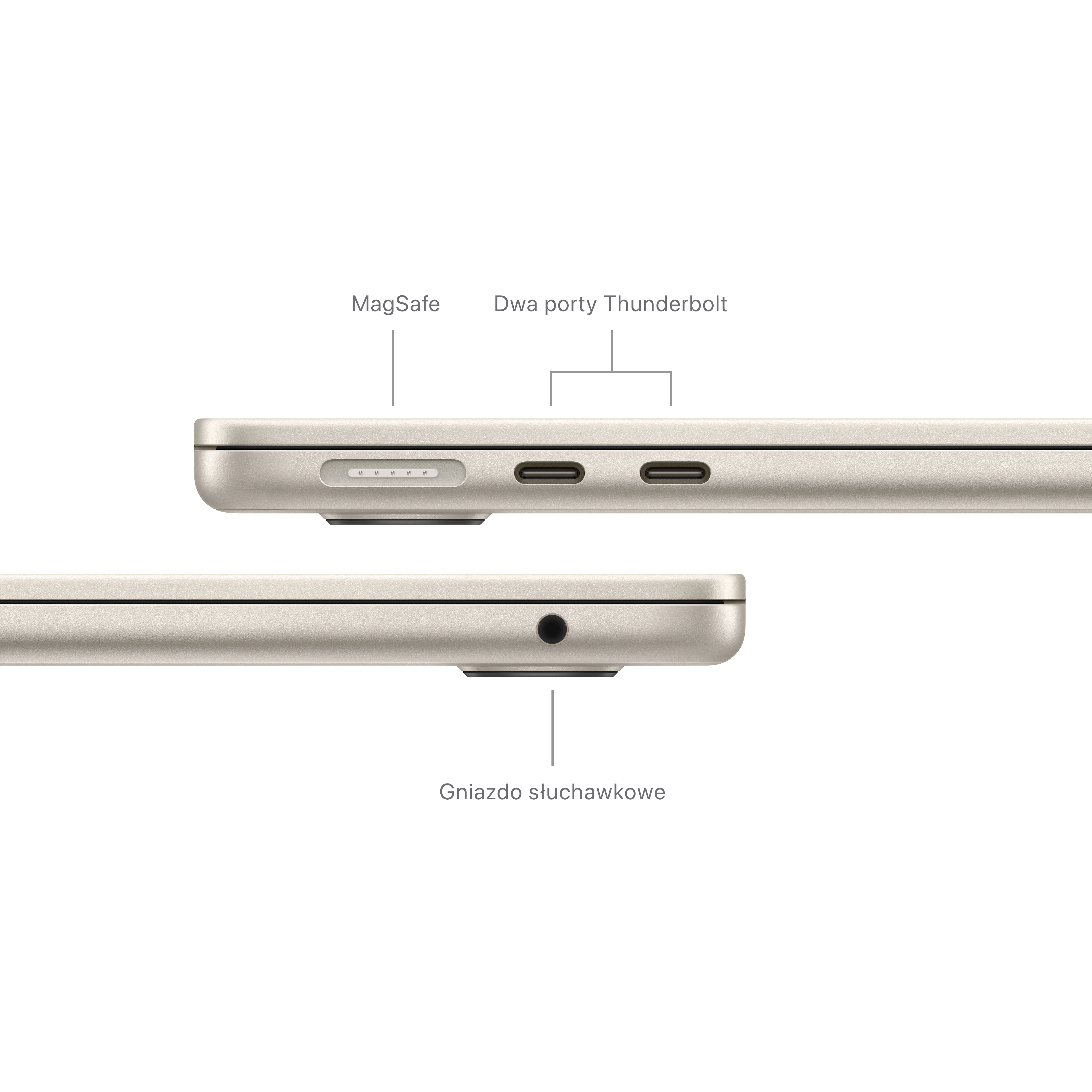 Apple MacBook Air 2024 13,6" M3 24GB RAM 512GB Dysk macOS Księżycowa Poświata