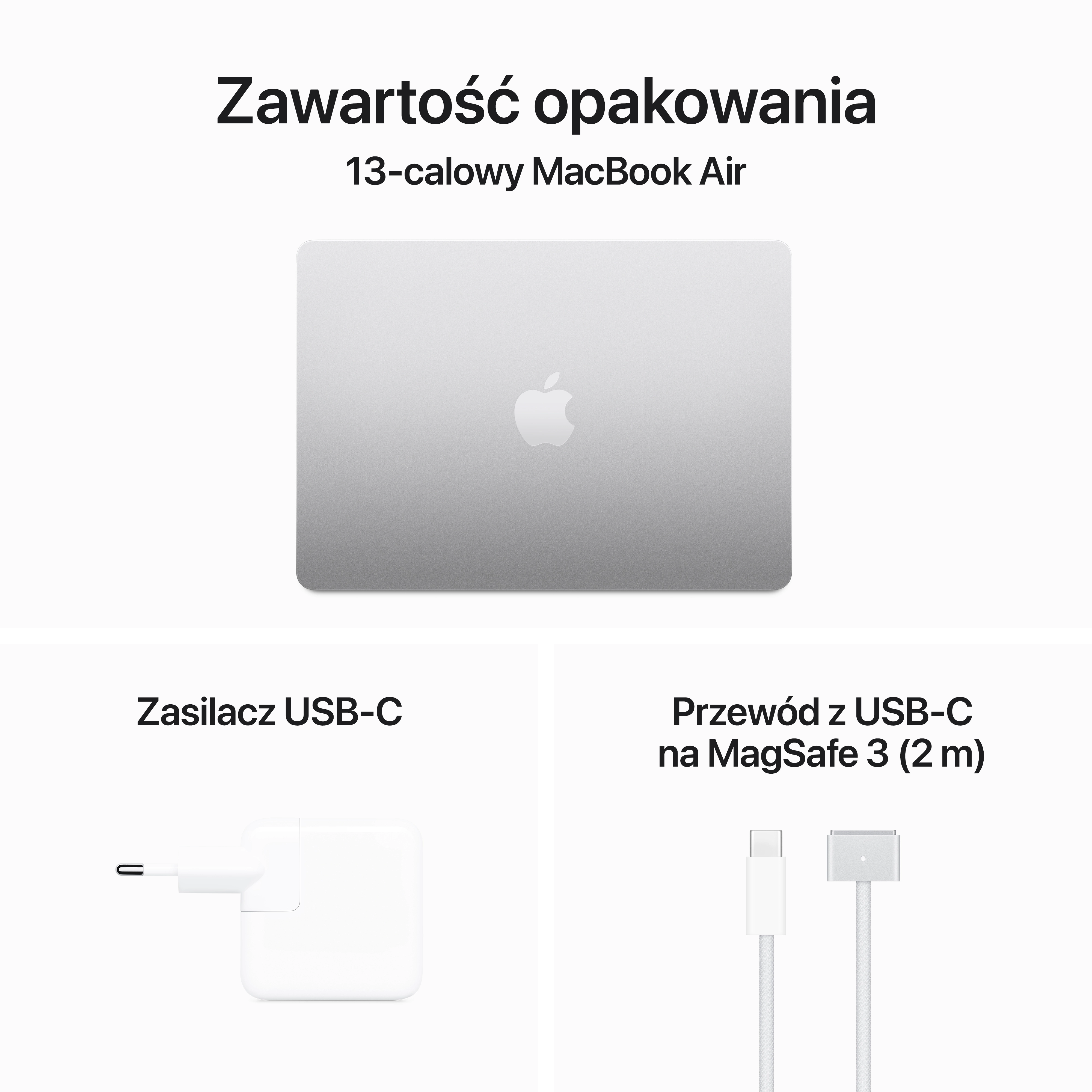 Apple MacBook Air 2024 13,6" M3 24GB RAM 512GB Dysk macOS Srebrny