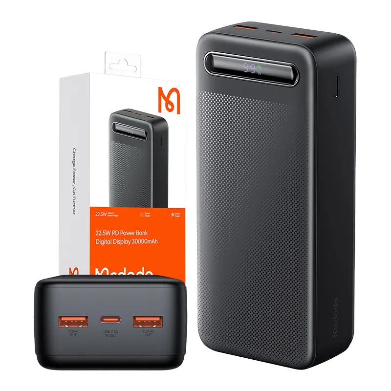 Powerbank Mcdodo MC-3911 Digital Display 30000mAh, 22.5W Czarny
