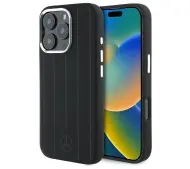 Mercedes-Benz Silicone Vertical Tonal Stripes do iPhone 16 Pro Max Czarny