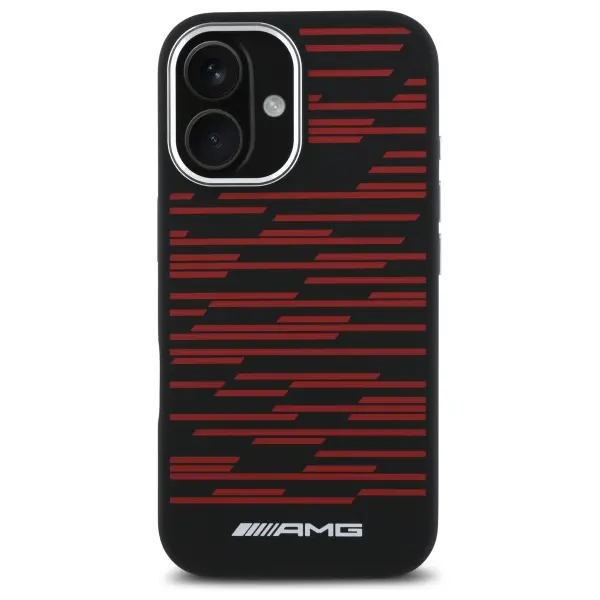 Etui Mercedes-Benz Silicone Graphics MagSafe do do iPhone 16 Czarny