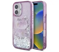 Hello Kitty Liquid Glitter 50TH Anniversary Party do iPhone 16 Fioletowy