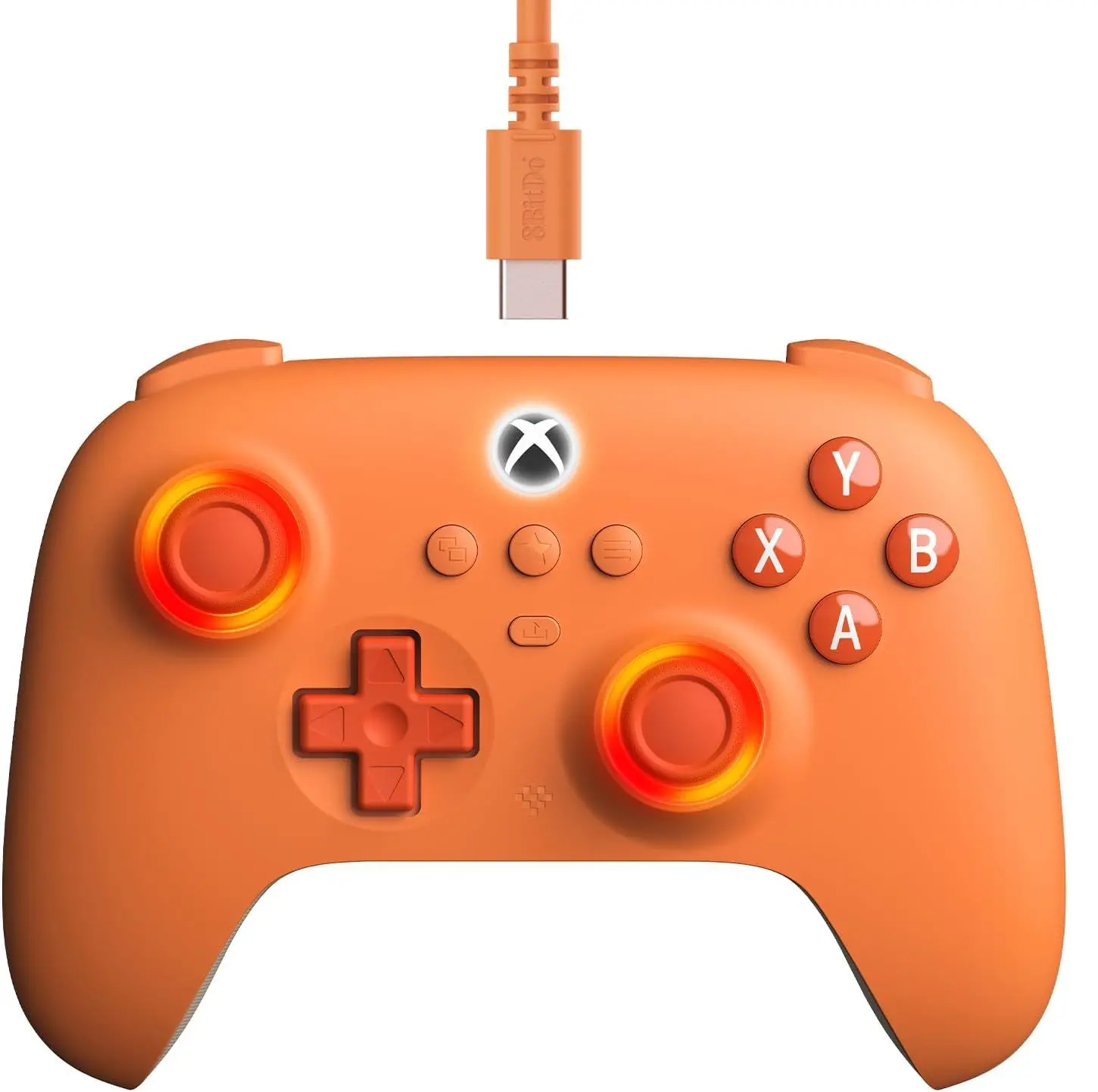 Pad 8BitDo Ultimate C Wired do PC, Xbox Przewodowy Pomarańczowy