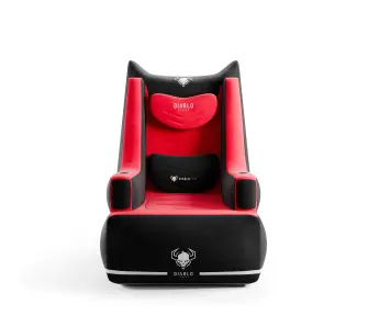 Fotel Diablo Chairs Bager Gamingowy do 120kg Tkanina Czarno-czerwony