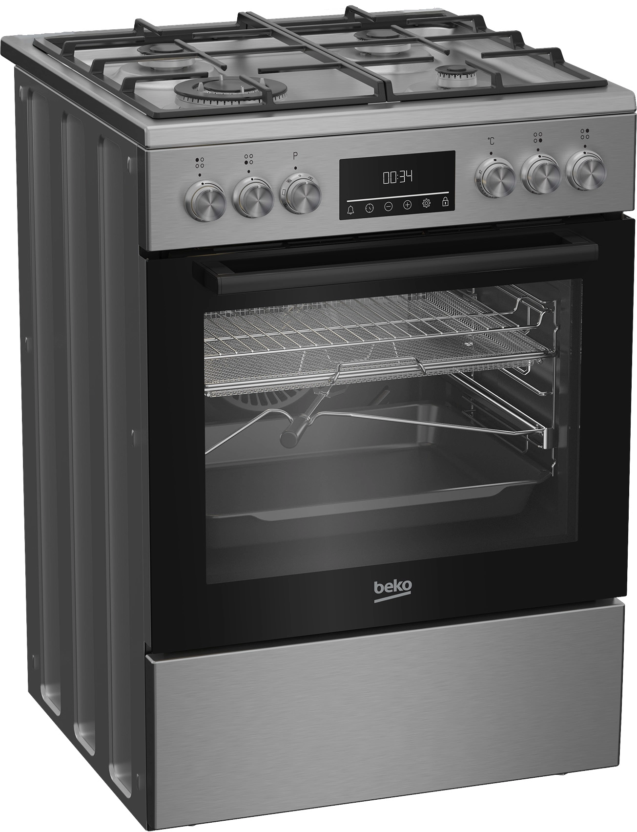 Kuchnia gazowo-elektryczna Beko FBMA61330GXDT Termoobieg