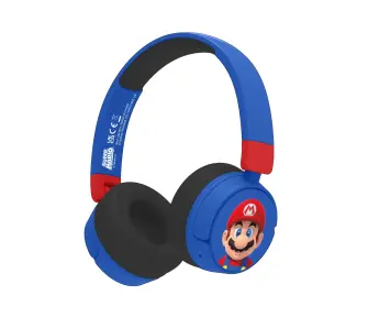 Słuchawki bezprzewodowe z mikrofonem OTL Technologies Super Mario Kids Wireless Dla Dzieci Nauszne Niebiesko-czarny