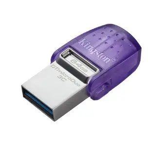 PenDrive Kingston DataTraveler microDuo 3C 64GB USB 3.2 Typ C / USB 3.2 Fioletowy