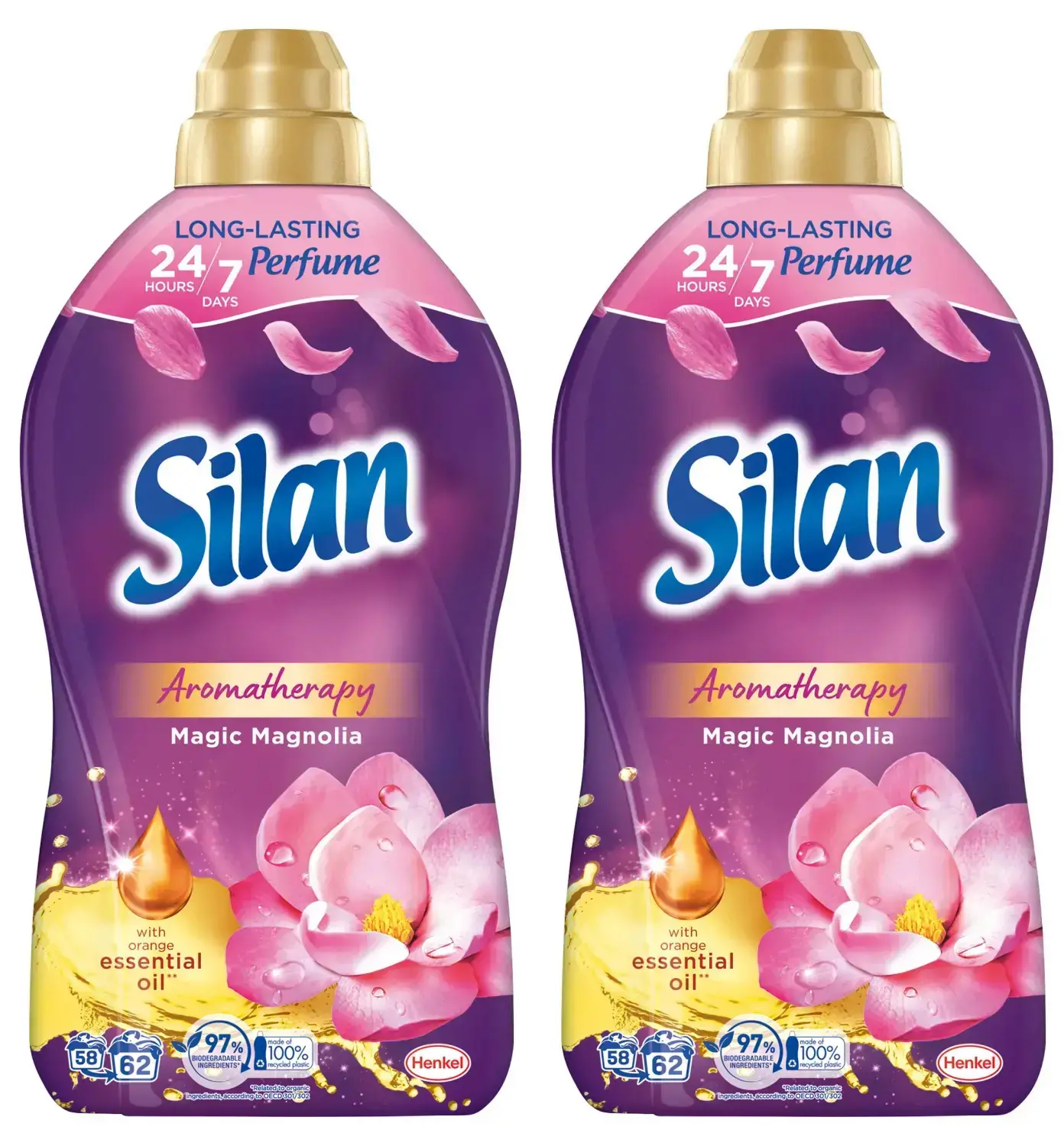 Płyn do płukania Silan Aromatherapy Magic Magnolia 124 prania zestaw 2x1,364l