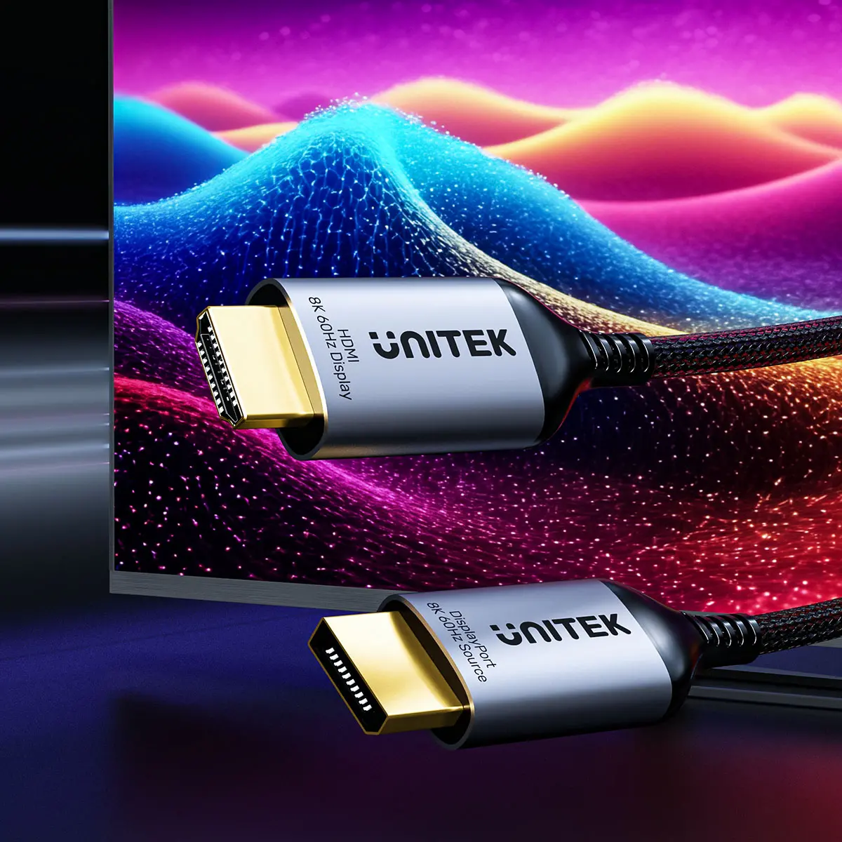 Kabel DisplayPort Unitek V1610A01 DisplayPort 1.4 - HDMI 2.1 8K 1,8m Czarny