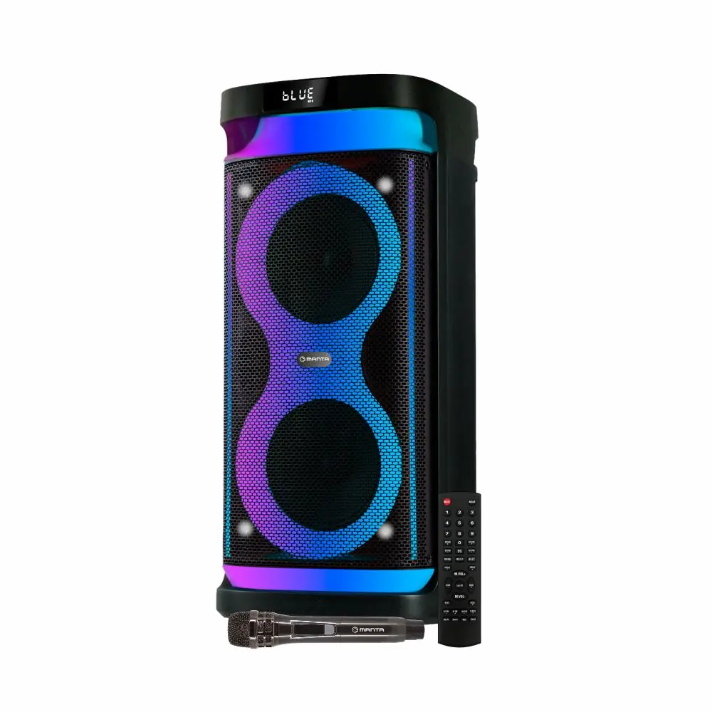 Power Audio Manta SPK0601B100 ARGOS 100W Bluetooth Mikrofon Karaoke Czarny