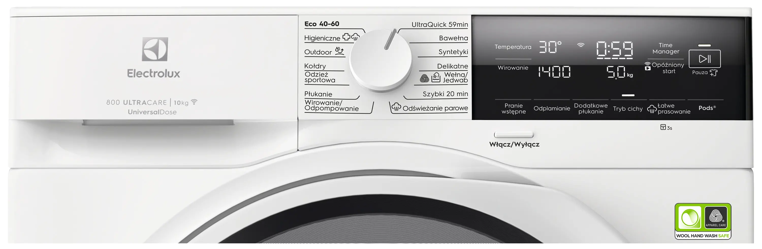 Pralka Electrolux 800 UltraCare EW8F3614QP 10kg 1600obr/min Zdalne sterowanie