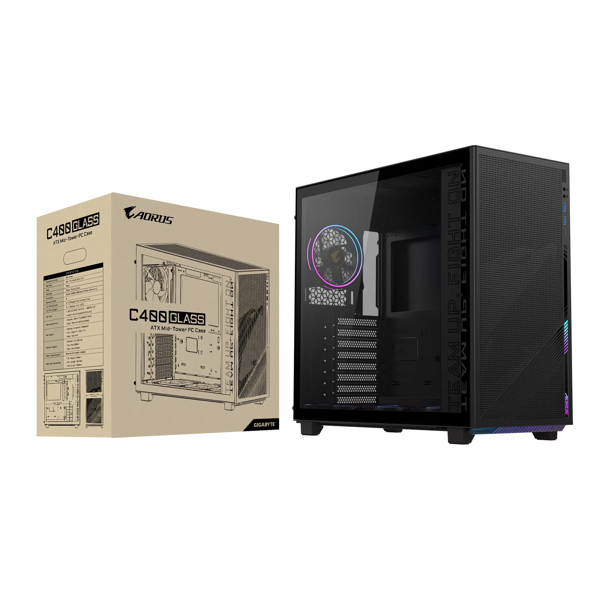 Obudowa Gigabyte Aorus C400 Glass ARGB Czarny
