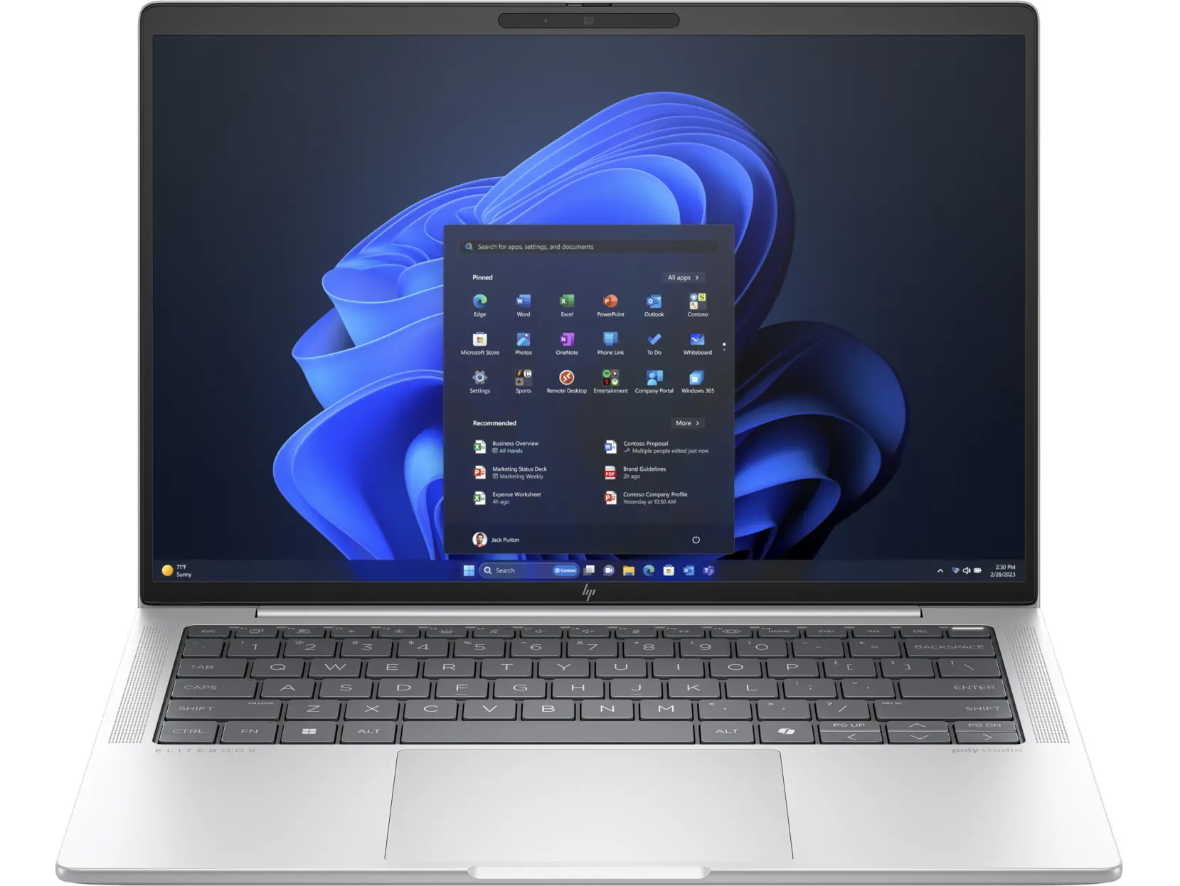 Laptop HP EliteBook 1040 G11 OLED 14" Ultra 7 155H 32GB RAM 1TB Dysk SSD Win11 Pro Srebrny Funkcje AI