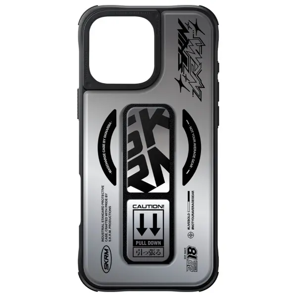 Etui Skinarma Magnetic Charging Grip Stand do iPhone 16 Pro Srebrny