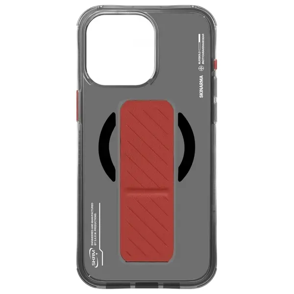 Etui Skinarma Axon Magnetic Charging + Grip Stand iPhone 16 Pro Czarny