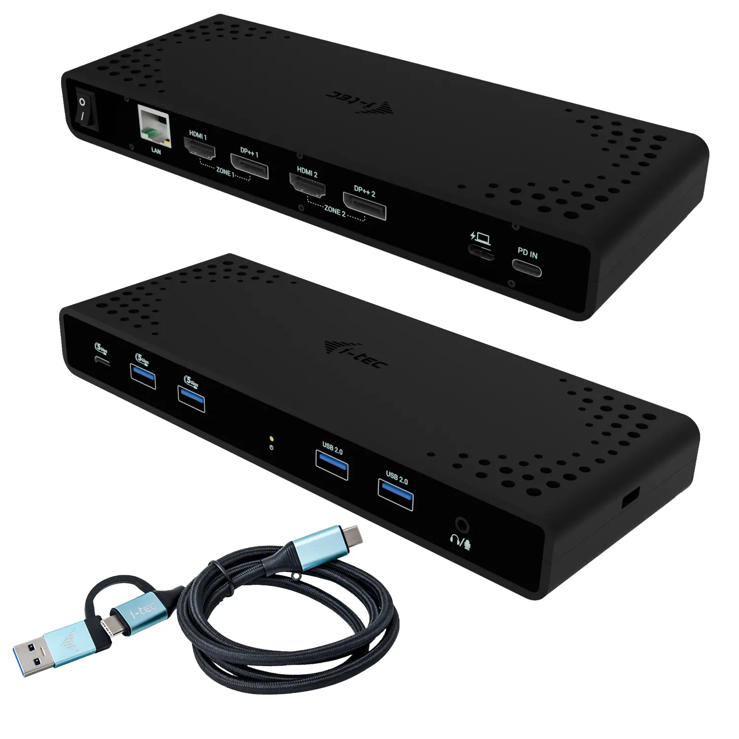 Stacja dokująca i-Tec CADUA4KDOCKPDB Universal Dual 4K Display Docking Station + Power Delivery 85W Czarny
