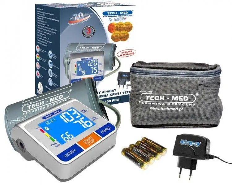 Ciśnieniomierz Tech-Med TMA-500PRO Zasilacz Wykrywanie arytmii