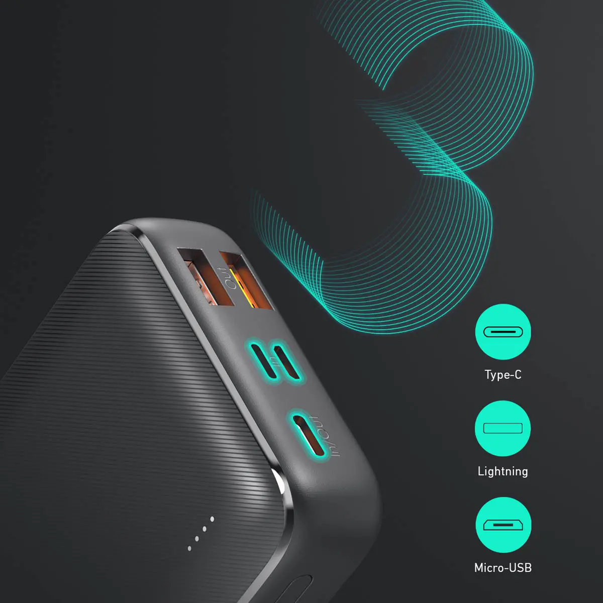 Powerbank Aukey PB-N74S 20000mAh 22,5W Czarny