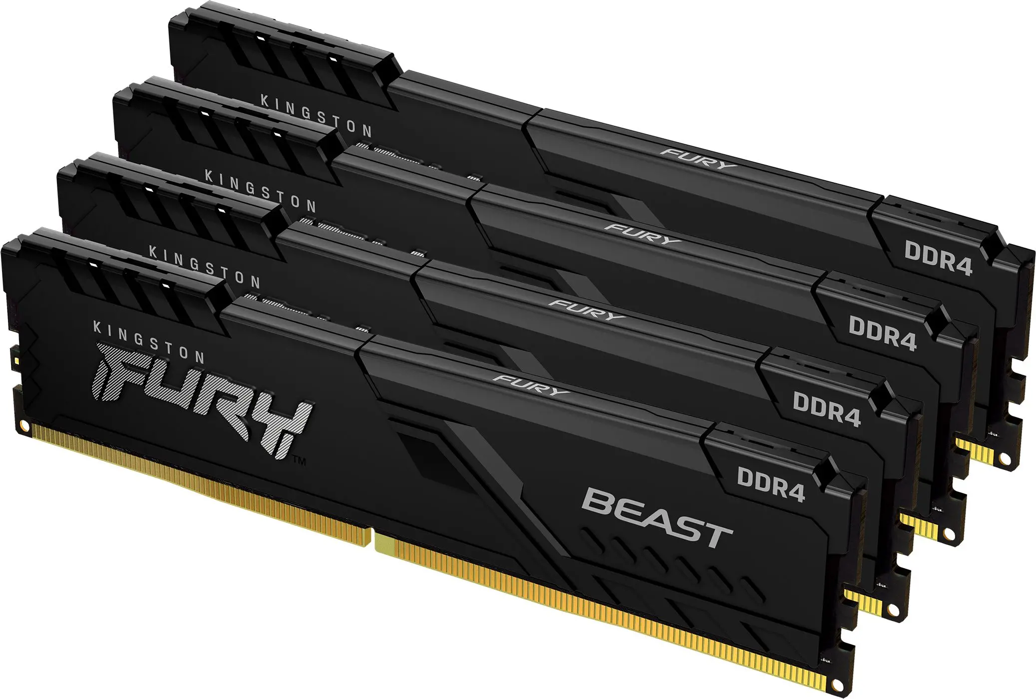 Pamięć RAM Kingston FURY Beast DDR4 32GB (4 x 8GB) 3200 CL16 Czarny