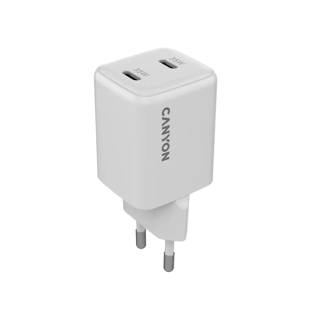 Ładowarka sieciowa Canyon CU35CC GaN 35W 2xPD Biały