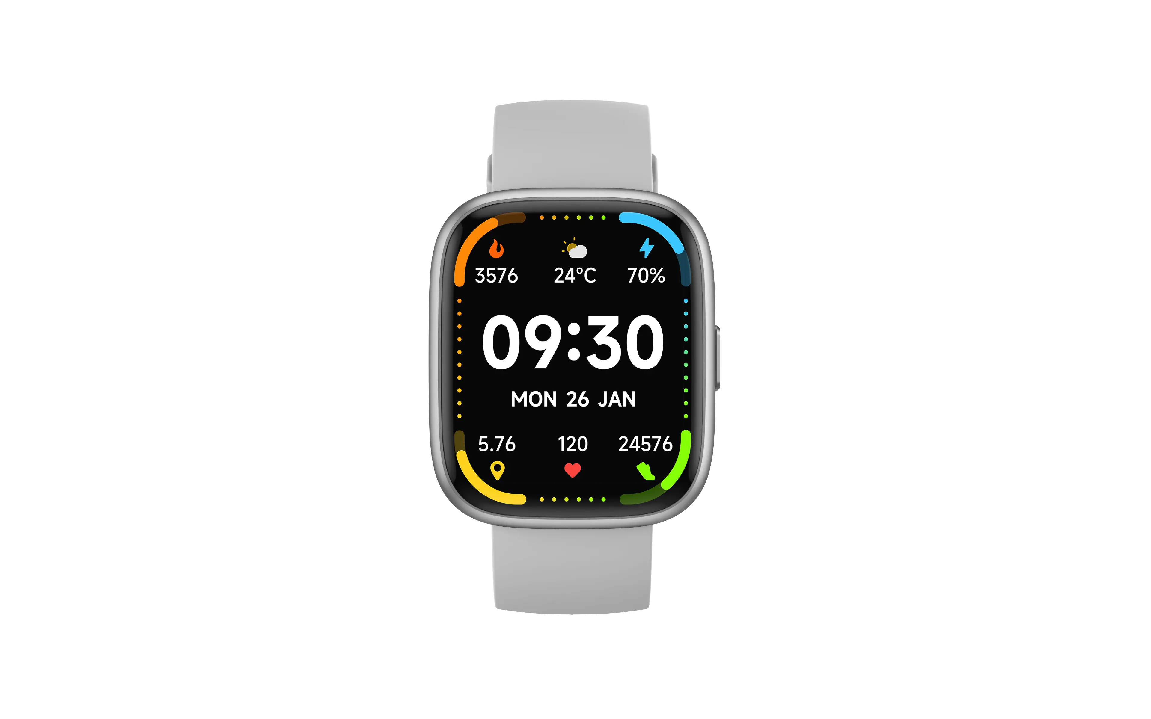 Smartwatch Ecowatch 6 46mm Srebrny
