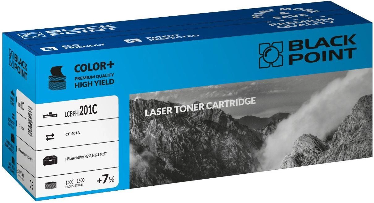 Toner Black Point LCBPH201C (zamiennik CF401A nr 201A)