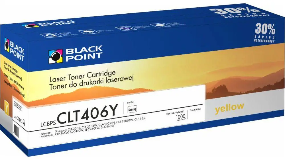 Toner Black Point LCBPSCLT406Y (zamiennik CLT-Y406S) Żółty