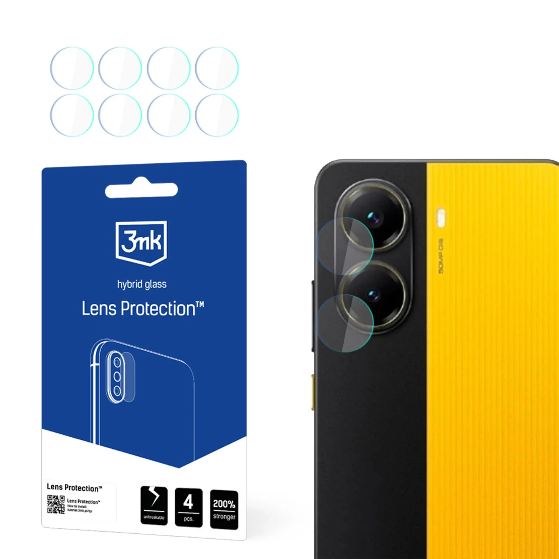 Szkło hybrydowe 3mk Lens Protection do POCO X7 Pro