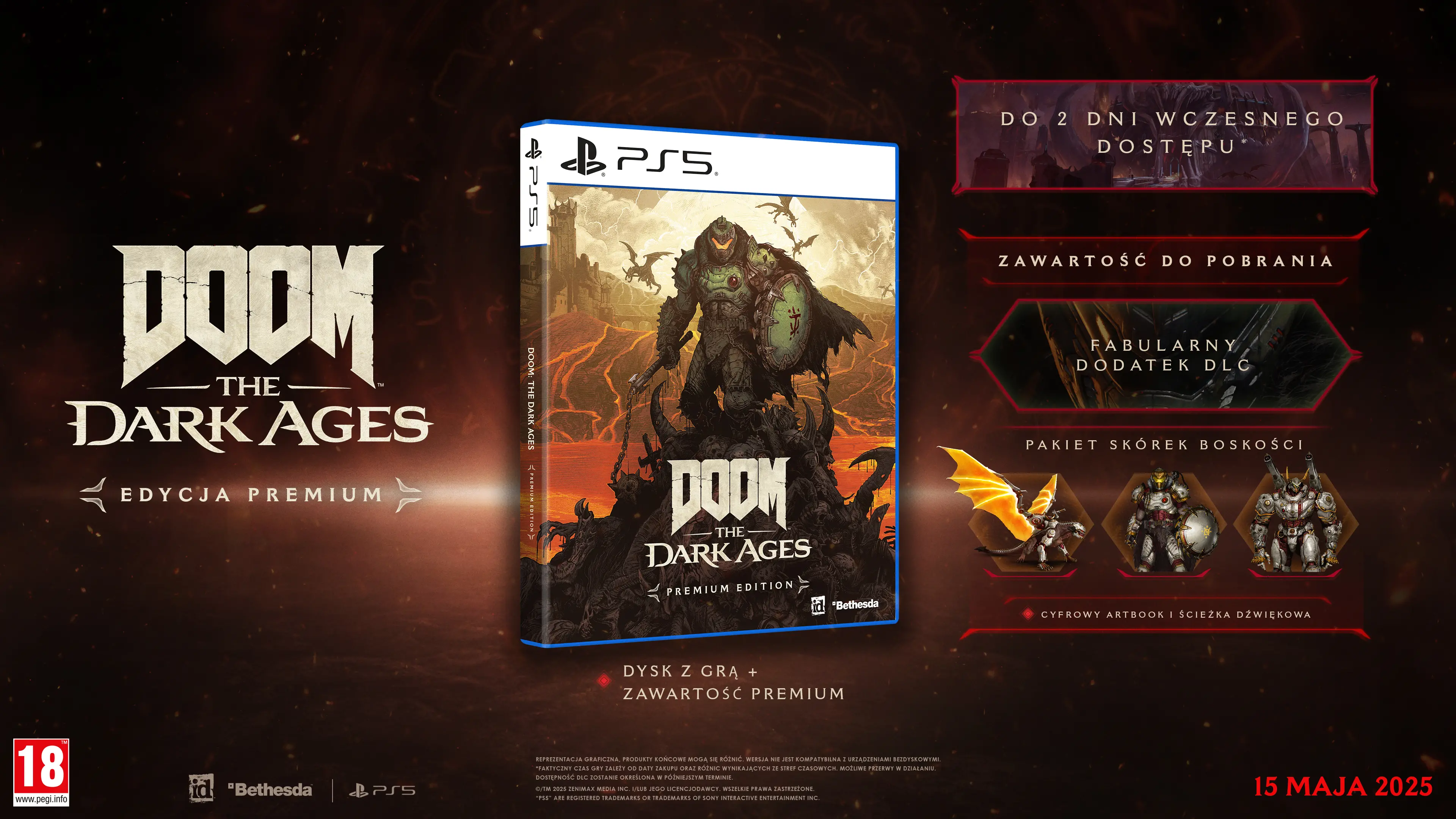 DOOM The Dark Ages Edycja Premium Gra na PS5
