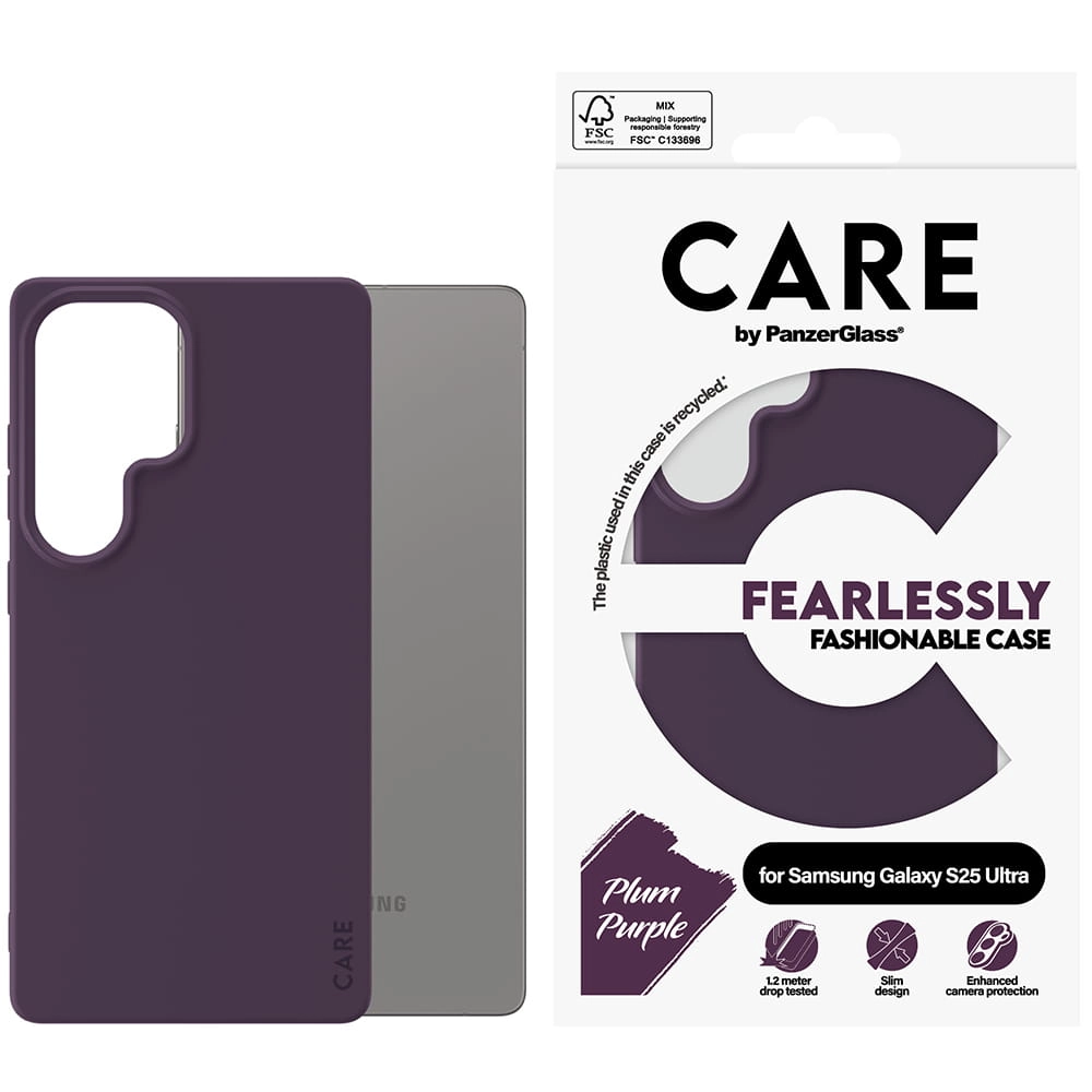 Etui PanzerGlass Fearlessly Fashionable do Samsung Galaxy S25 Ultra Fioletowy
