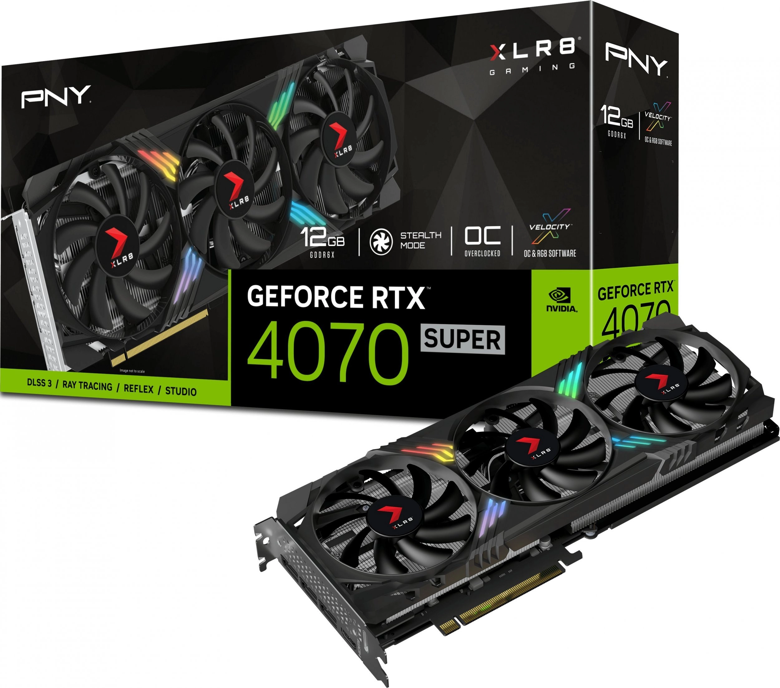 Karta graficzna PNY GeForce RTX 4070 Super XLR8 Gaming Verto Epic-X RGB OC 12GB GDDR6X 192bit DLSS 3
