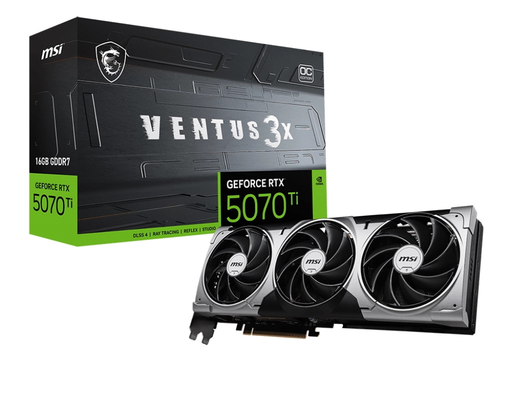 Karta graficzna MSI GeForce RTX 5070 Ti Ventus 3X OC 16GB GDDR7 256bit DLSS 4