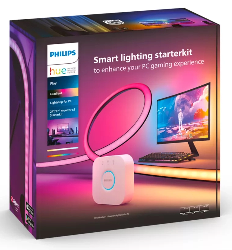 Taśma LED Philips Hue Zestaw startowy Play gradient PC 24 - 27" 3szt.