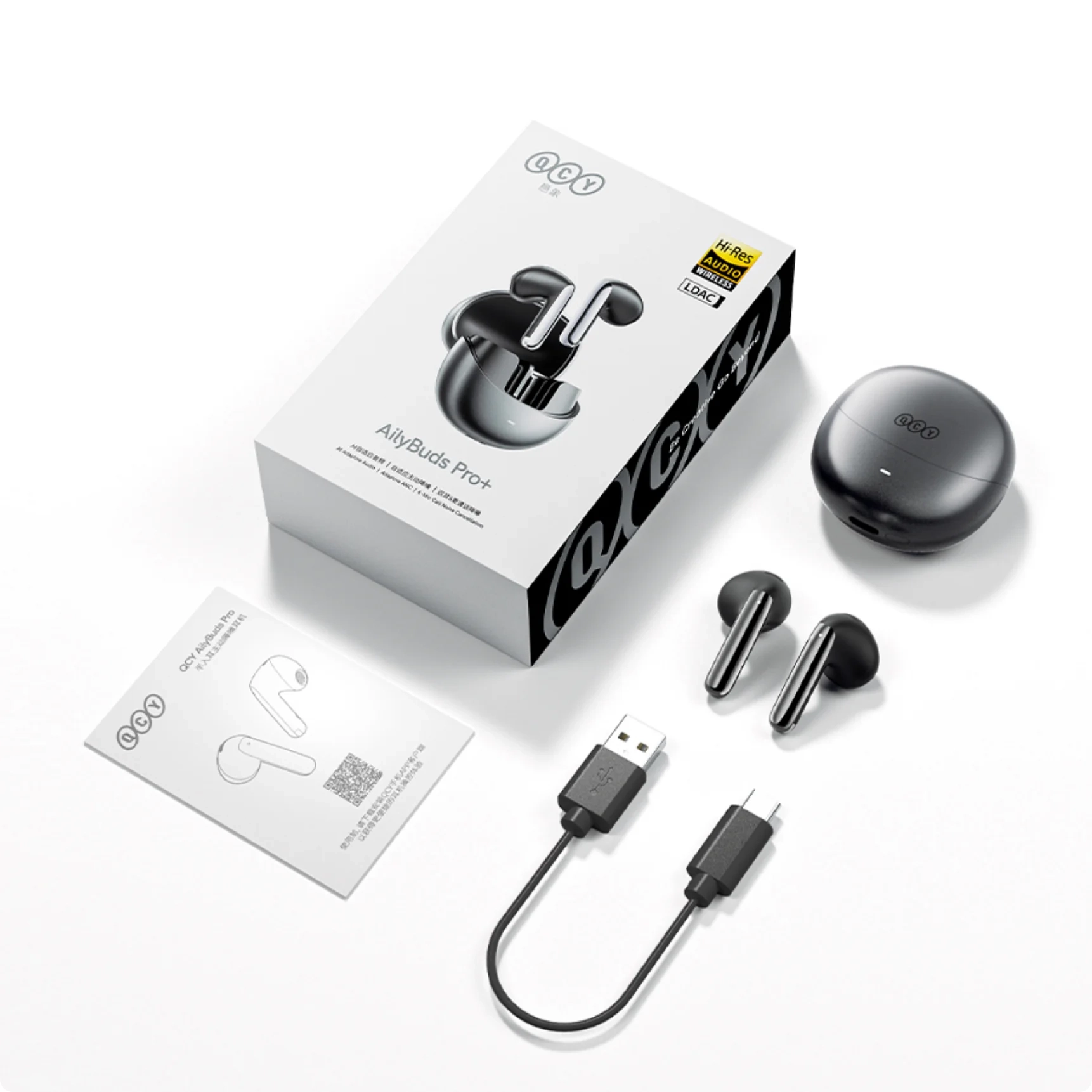 Słuchawki bezprzewodowe QCY AilyBuds Pro+ HT10 Pro, ANC Douszne Bluetooth 5.3 Zielony