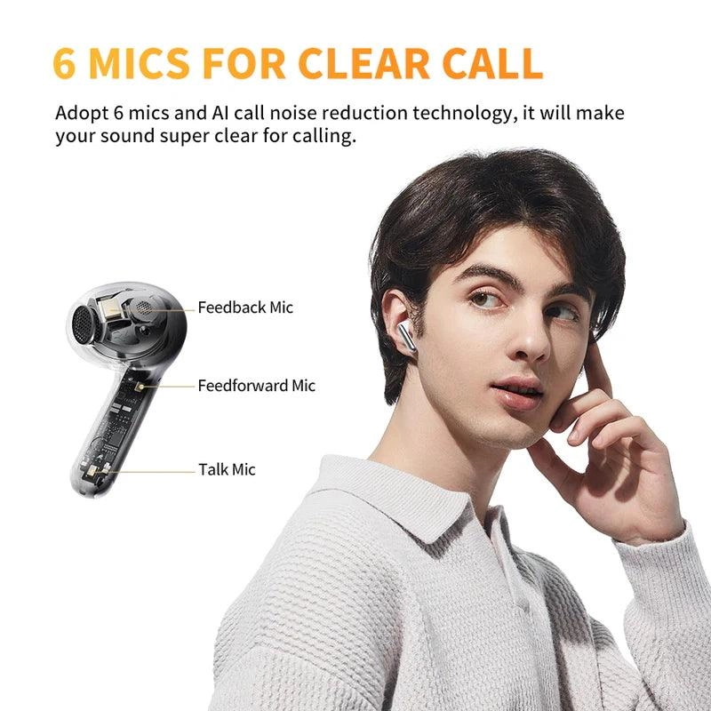 Słuchawki bezprzewodowe QCY AilyBuds Pro+ HT10 Pro, ANC Douszne Bluetooth 5.3 Zielony