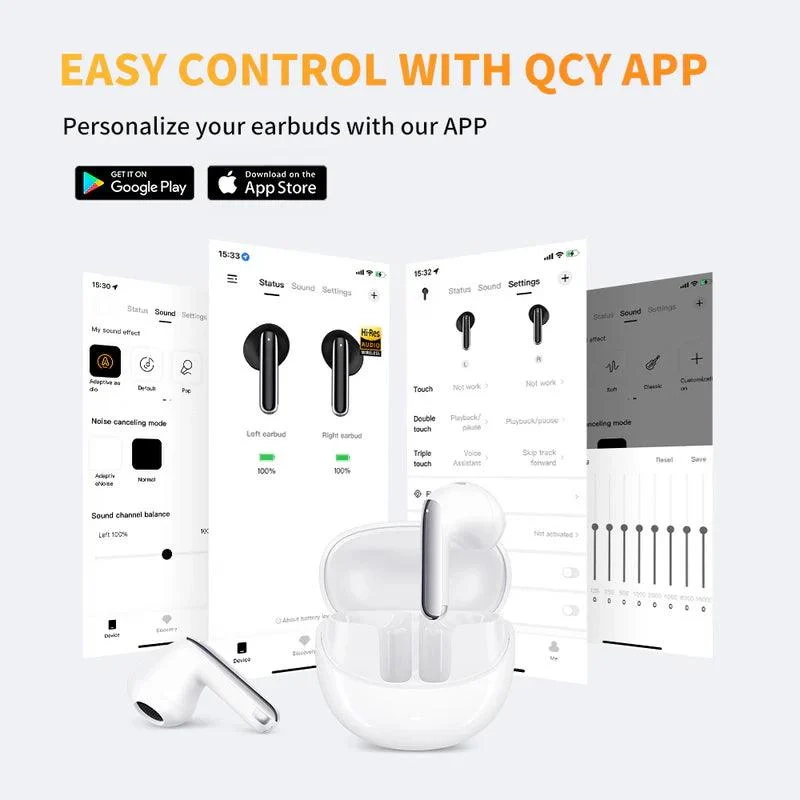 Słuchawki bezprzewodowe QCY AilyBuds Pro+ HT10 Pro, ANC Douszne Bluetooth 5.3 Zielony