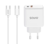 Ładowarka sieciowa Savio LA-10 30W + kabel USB-C Biały