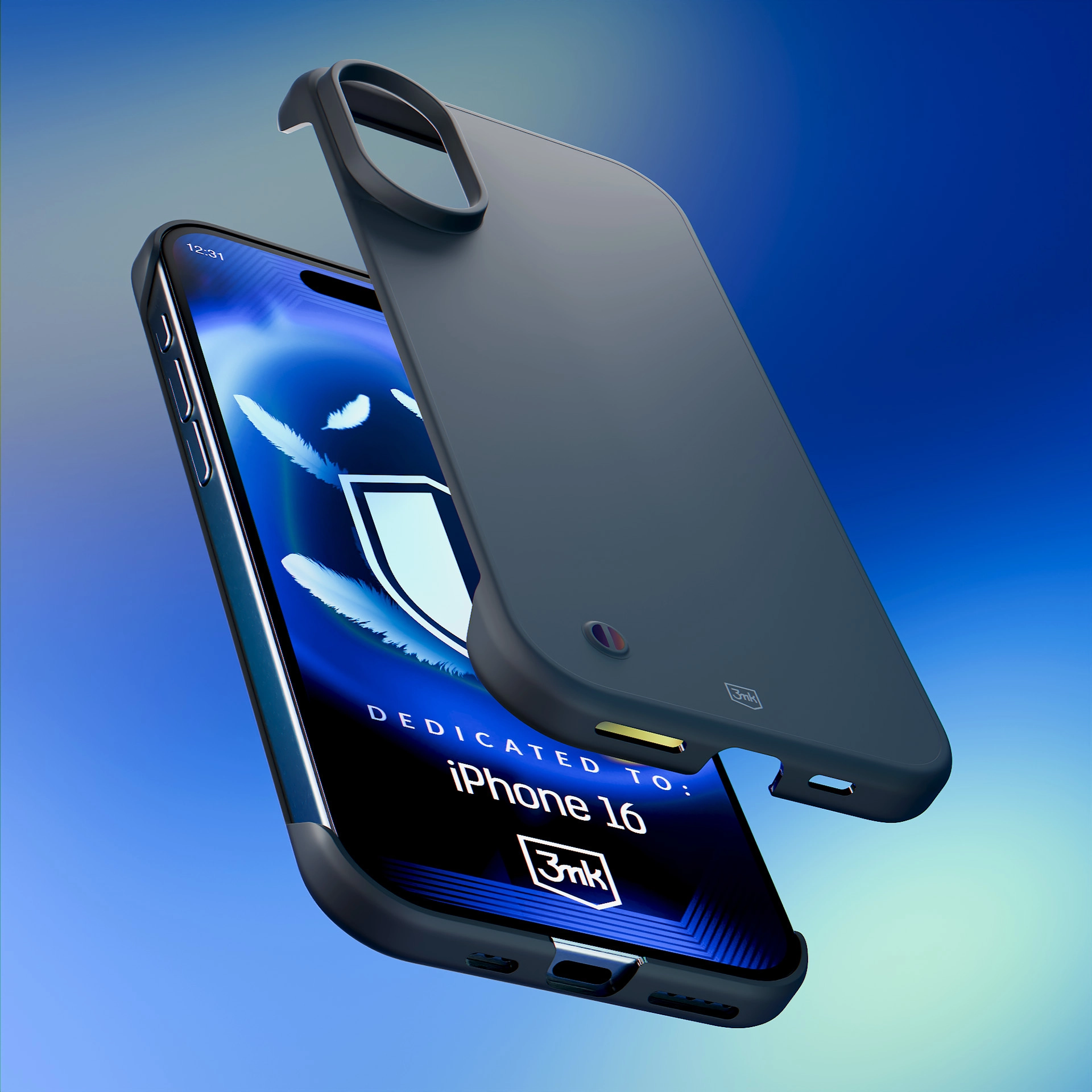 Etui 3mk Just20g Clear Case do iPhone 16 Czarny