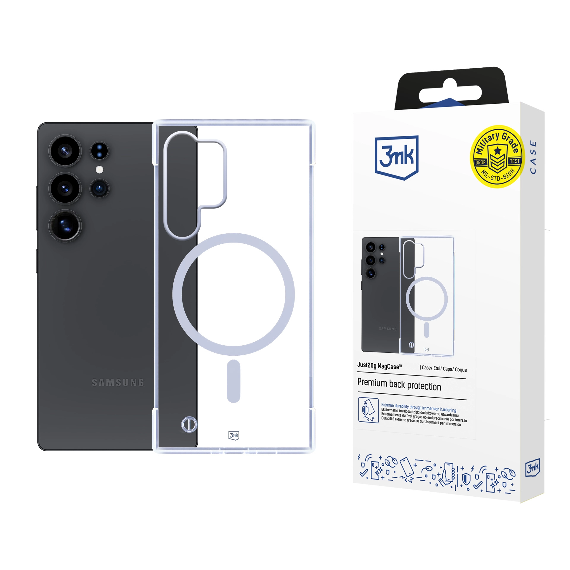 Etui 3mk Just20g MagCase do Galaxy S25 Ultra Przezroczysty