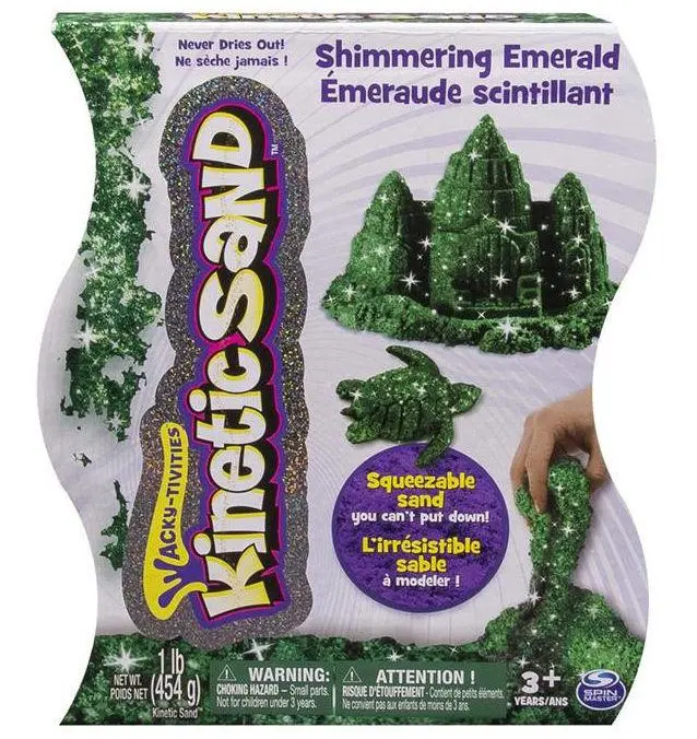Zabawka kreatywna Spin Master Kinetic Sand Połyskujący 454g Zielony