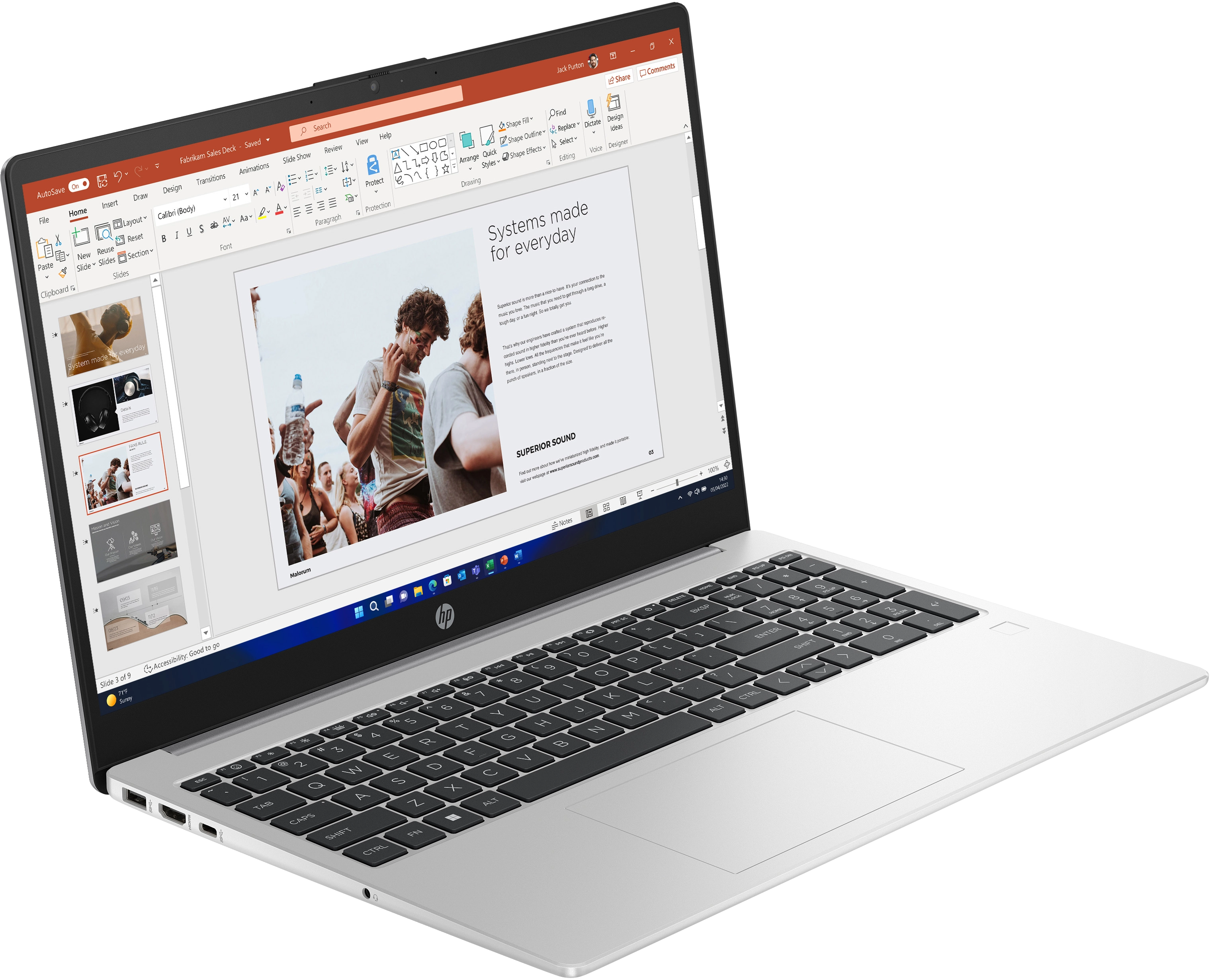 Laptop biznesowy HP 255 G10 15,6" R7 7730U 16GB RAM 512GB Dysk SSD Win11 Pro Srebrny
