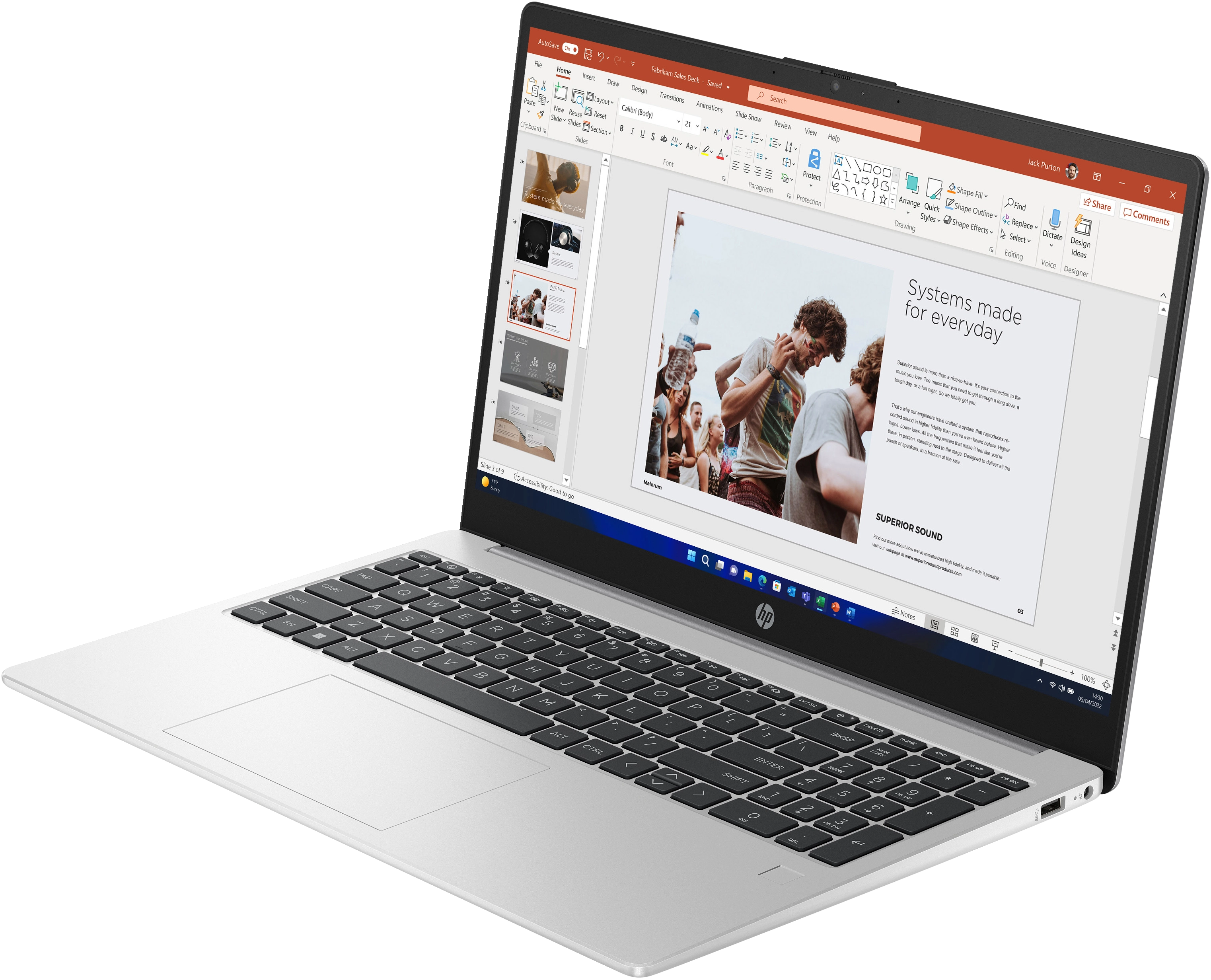 Laptop biznesowy HP 255 G10 15,6" R7 7730U 16GB RAM 512GB Dysk SSD Win11 Pro Srebrny