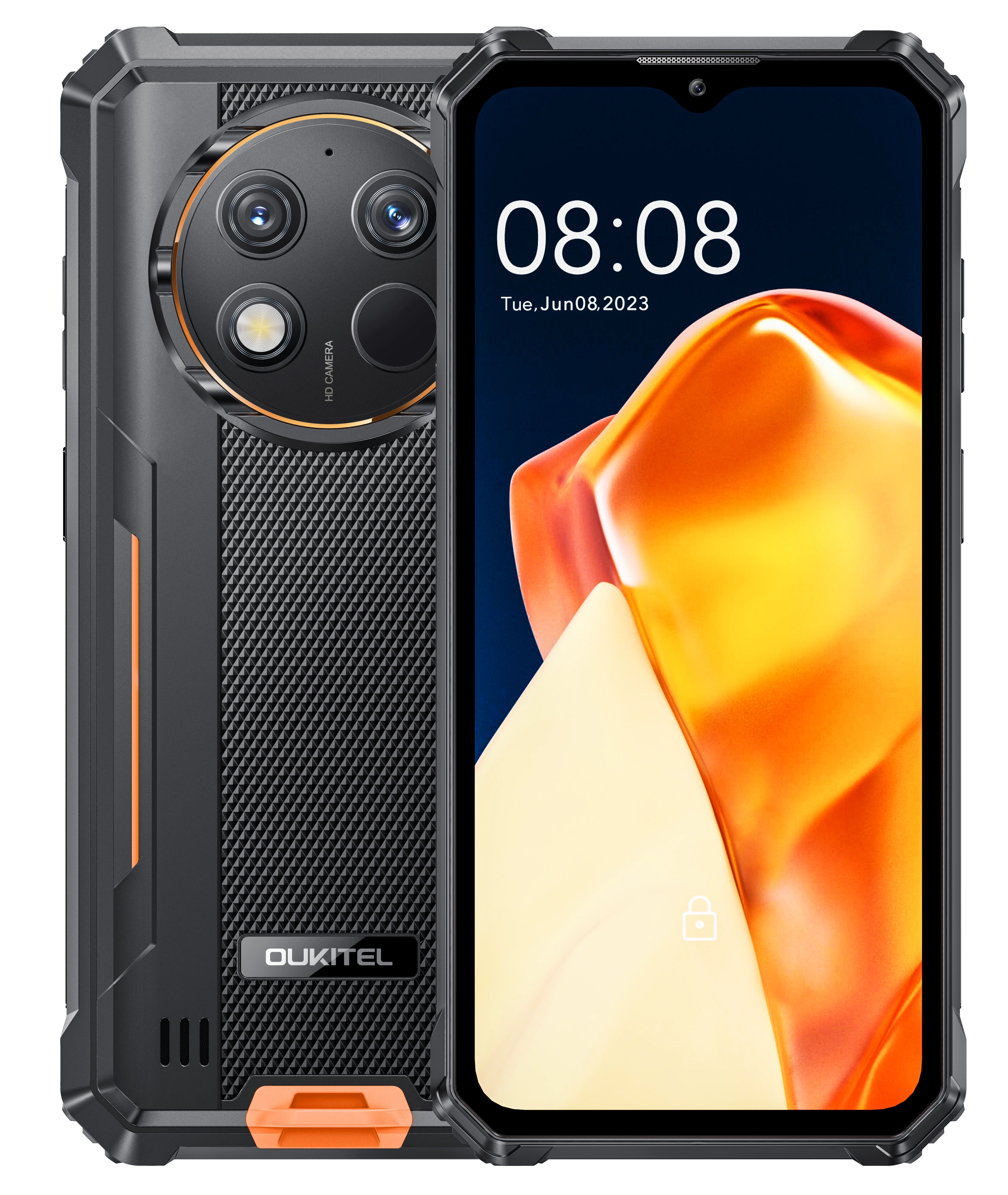 Smartfon Oukitel WP28S 4/128GB 6,52" 13Mpix Czarno-pomarańczowy