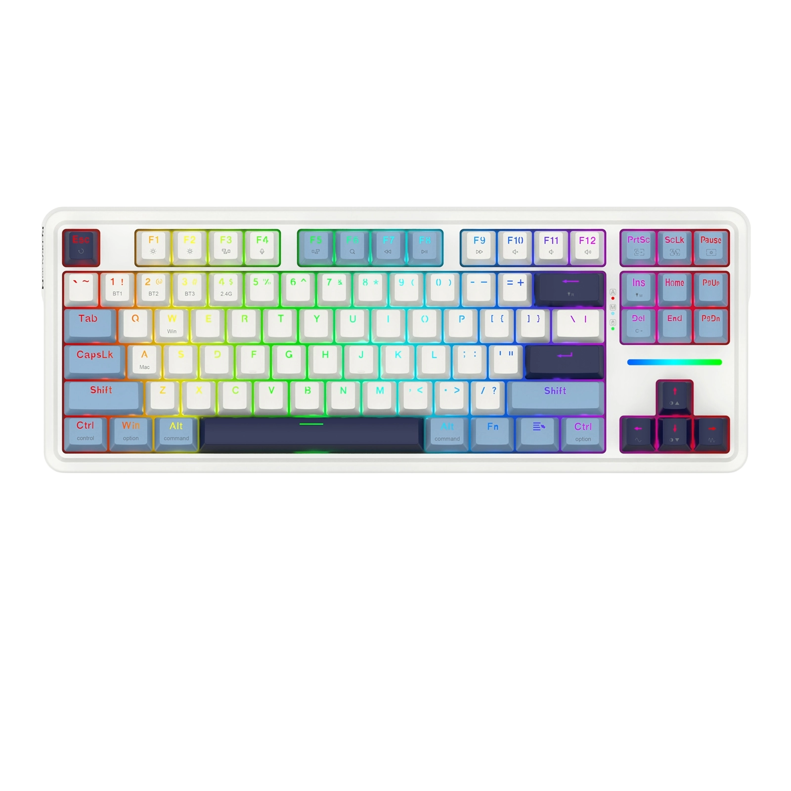 Klawiatura mechaniczna Redragon Antonium Pro Leopard L K728WBB-RGB-PRO Biało-niebieski